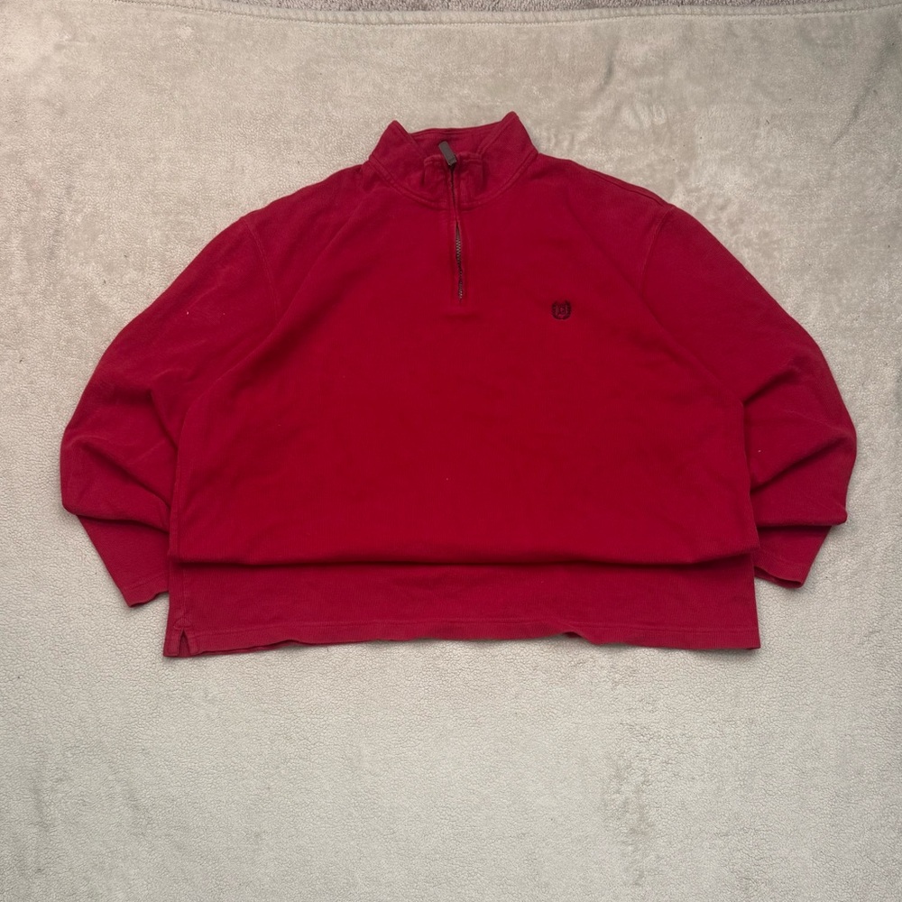 Chaps Crimson Quarter-zip Sweater